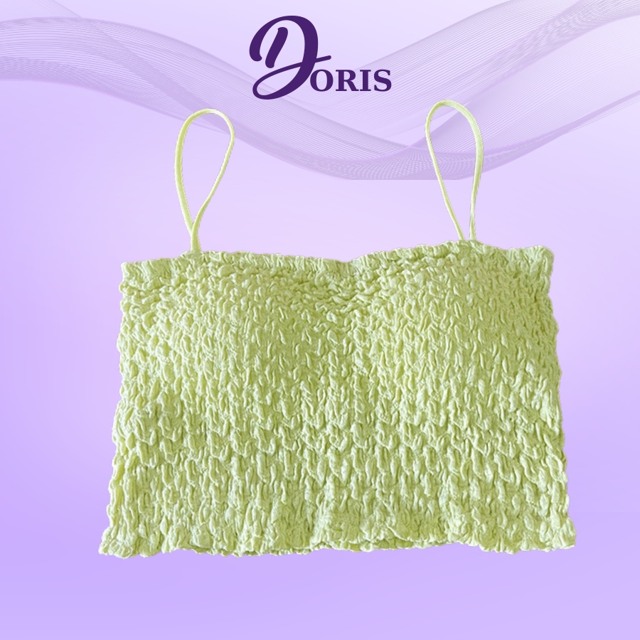 Áo Croptop Cotton Xốp Hai Dây Đệm Mút Nâng Ngực Sexy DORIS 702
