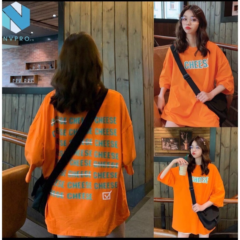 Áo thun nam nữ CHEESE cực đẹp unisex form rộng thời trang 1kenz
