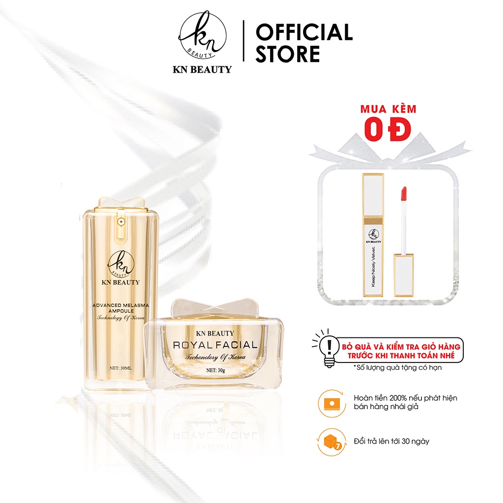 &lt;Nhận quà ngay&gt; Bộ 2 sản phẩm nâng cơ trẻ hóa da Royal KN Beauty: Tinh chất dưỡng 30ml + Kem Dưỡng 30gr