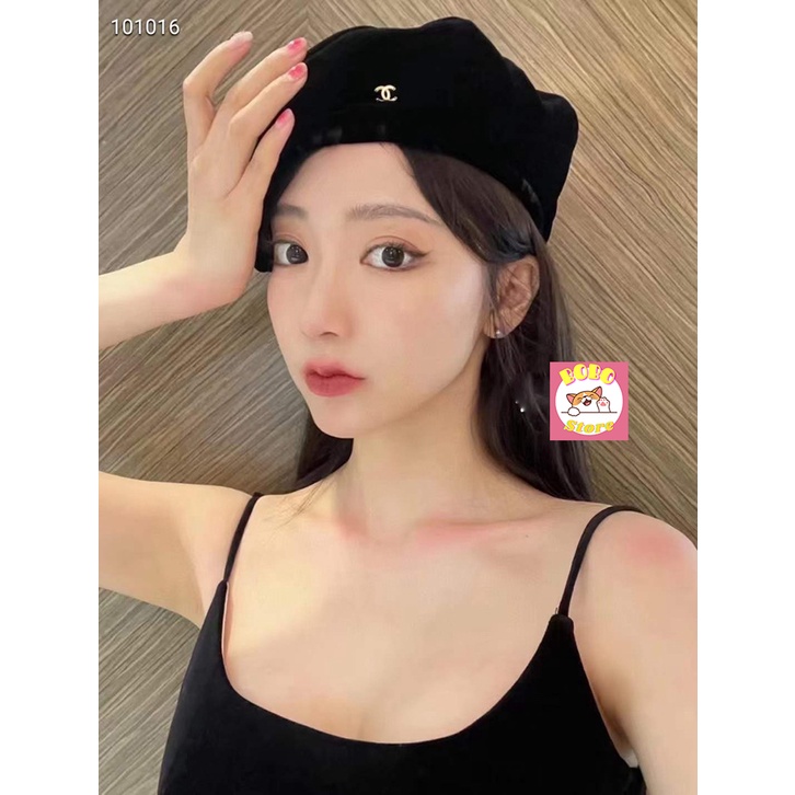 Mũ nồi nhung Chanel bóng mịn phong cách tiểu thư