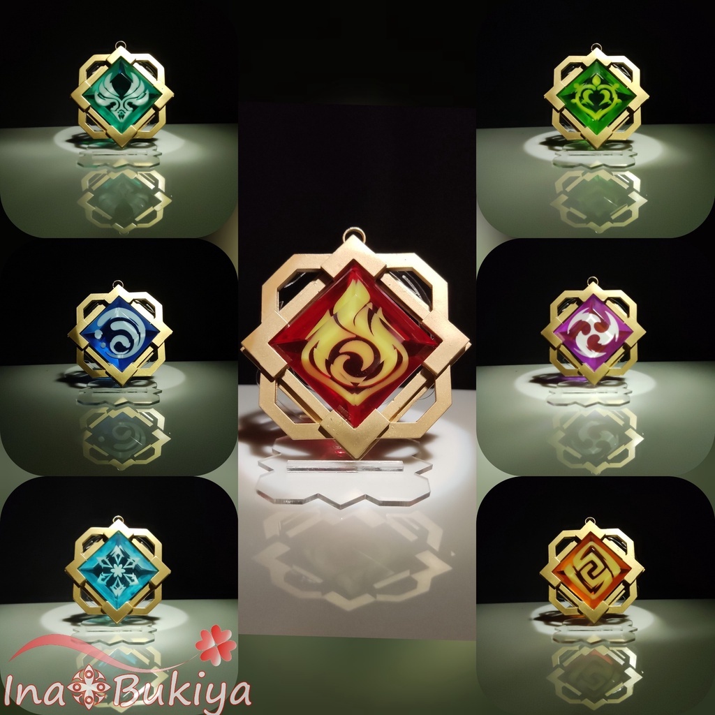 Móc khóa Vision Genshin Impact ~ Ver Liyue