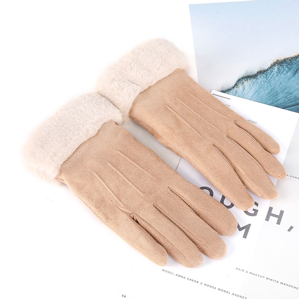 Găng Tay Lái Xe Chống Trượt Giữ Ấm Mùa Đông Ốp
