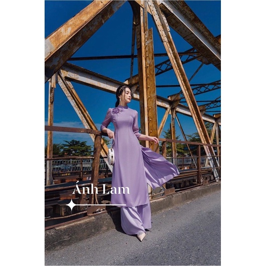 BỘ ÁO DÀI TÍM THIẾT KẾ MỚI NHẤT 2022