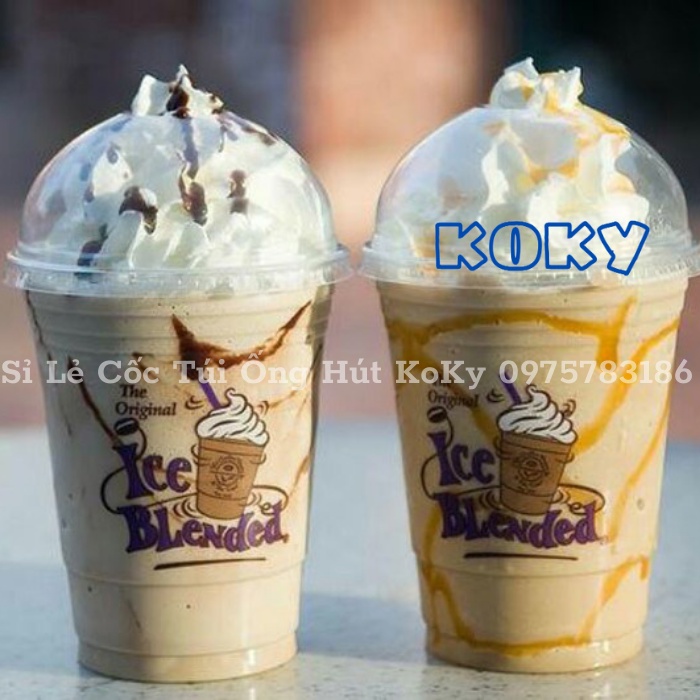 SỈ -100 Ly Cốc nhựa kèm 100 nắp cầu 500ml, 400ml- chuyên dùng quán cafe trà sữa, trà chanh - take away