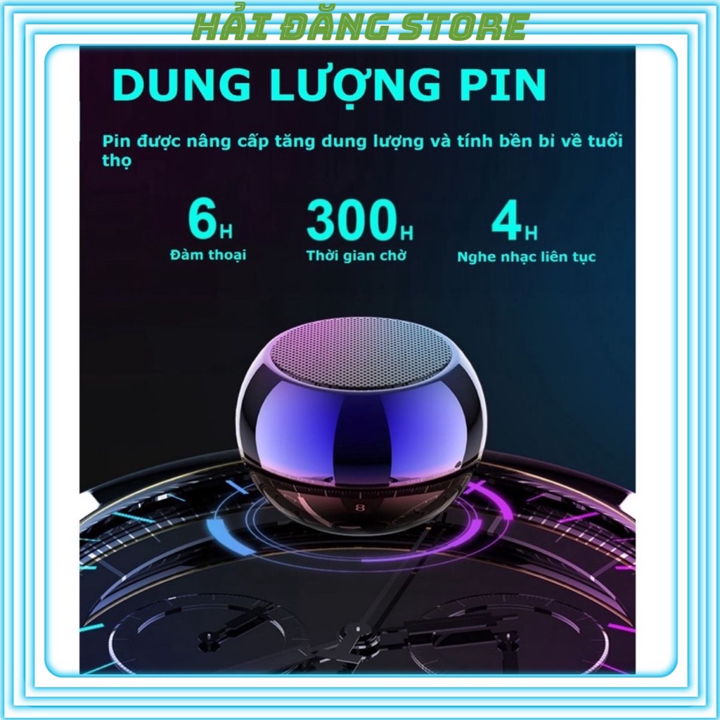 Loa Bluetooth Mini Không Dây M3 Vỏ Chống Thấm Nước Nghe Nhạc Kết Nối 2 Loa Cầm Tay Nhỏ Gọn - Tiện Dụng