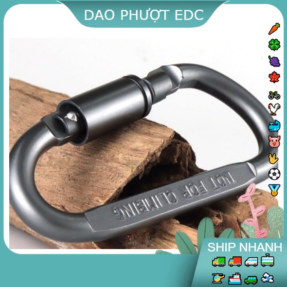 Móc Khóa Chữ D - Hộp Kim Nhôm Cao cấp - Có Ren Vặn Chốt Khóa Siêu Bền
