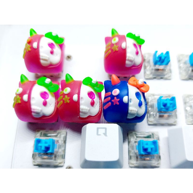 Keycap resin kitty Evil Clone trang trí bàn phím cơ gaming
