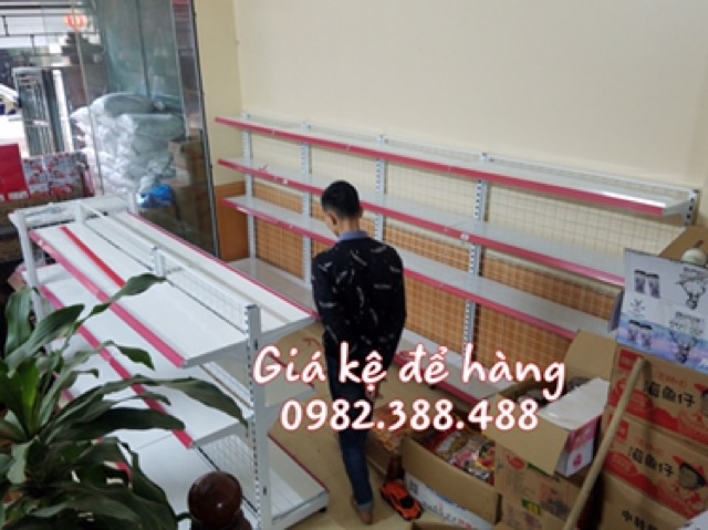 Kệ để hàng tạp hoá áp tường  Cao 1m5 Dài 90cm