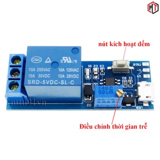 Module Relay Tạo Trễ 1 Kênh 5v - 30v (Mạch role tạo trễ)