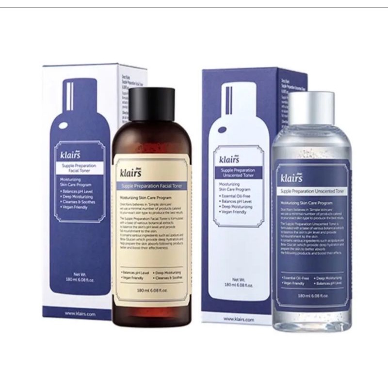 Toner Klairs dịu nhẹ không mùi và có mùi 180ml