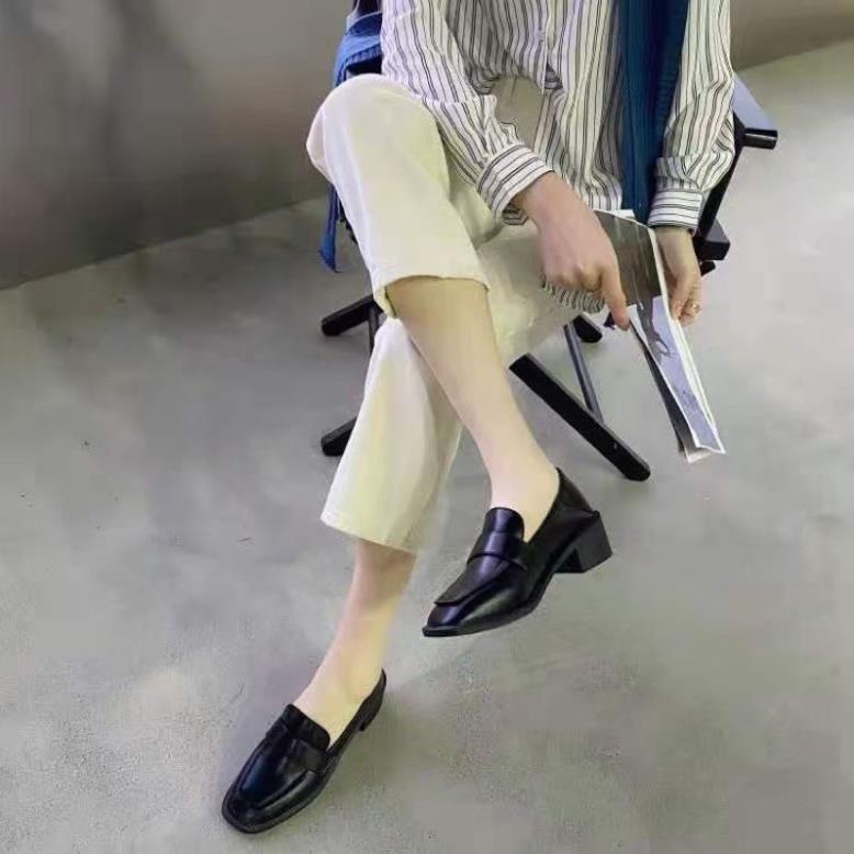 ViP MỚI VỀ CÓ SẴN giày Loafer moca lười nữ cao cấp da mềm đế cao 5cm tôn dáng dễ phối đồ Hà Nội giao nhanh toàn quốc