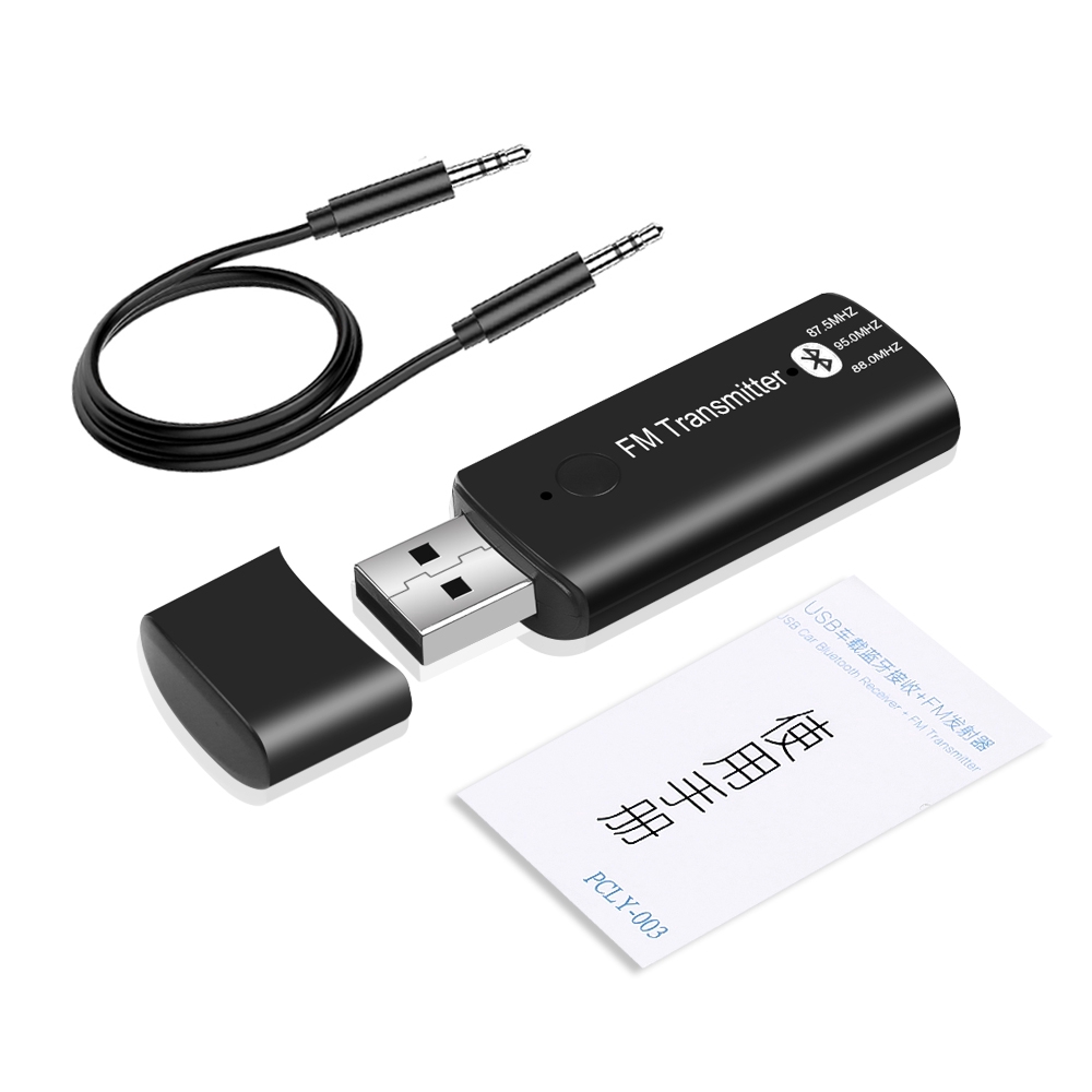 Bộ Chuyển đổi âm Thanh Bluetooth V5.0 USB Receiver FM Transmitter Car Kit Muisc Audio Wireless Adapter
