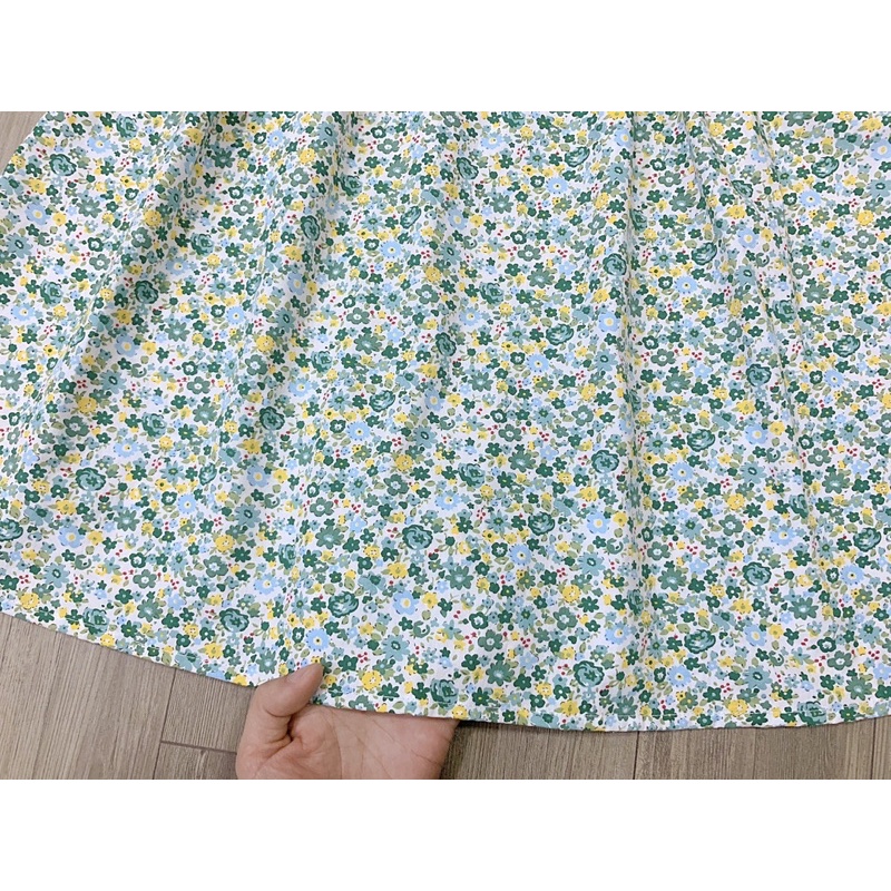 Đầm Melisa hoa nhí nơ vàng cho bé gái siêu xinh