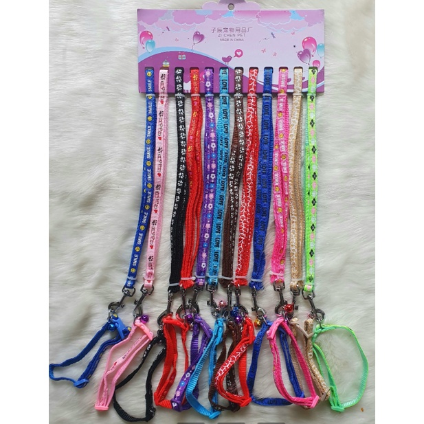 Dây dắt chó mèo - Dây xích Yếm vải 2 lớp bản 1,5cm