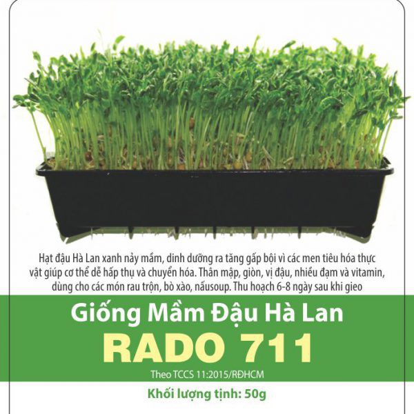 Hạt giống Mầm Đậu Hà Lan Rado 711 (50gr)