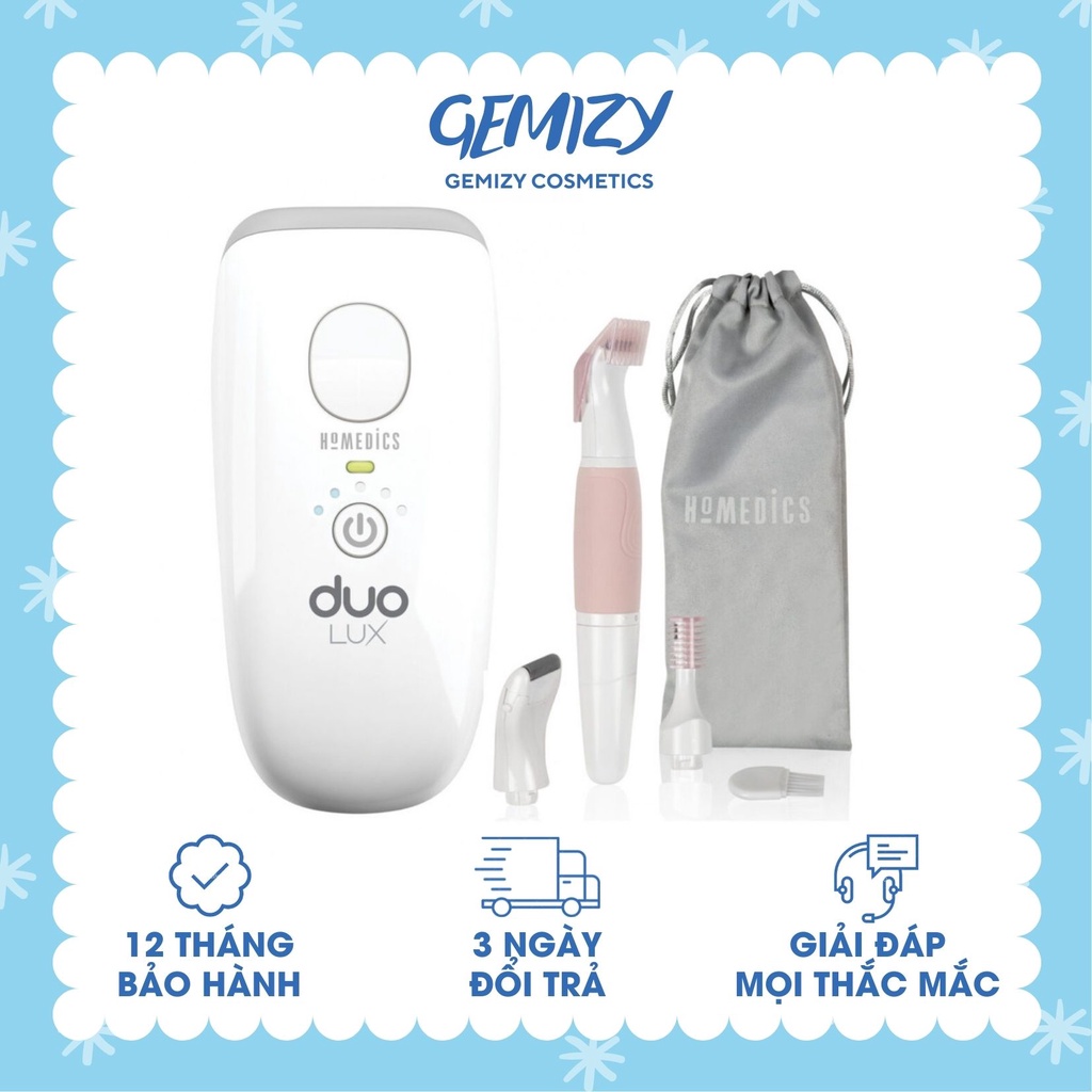 Máy triệt lông cầm tay HoMedics Duo Lux IPL-HH390, triệt tại nhà vĩnh viễn - Gemizy Shop
