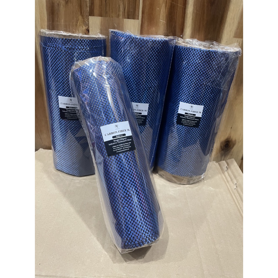 Vải carbon màu[Carbon Fiber 3k][khổ 20cm × 100cm]