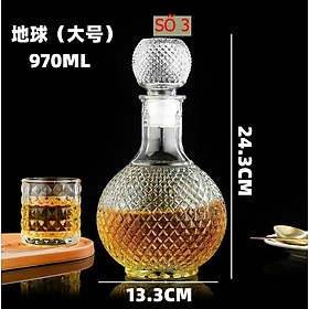 Bình thủy tinh dung tích 970ml đựng nước  tiện ích