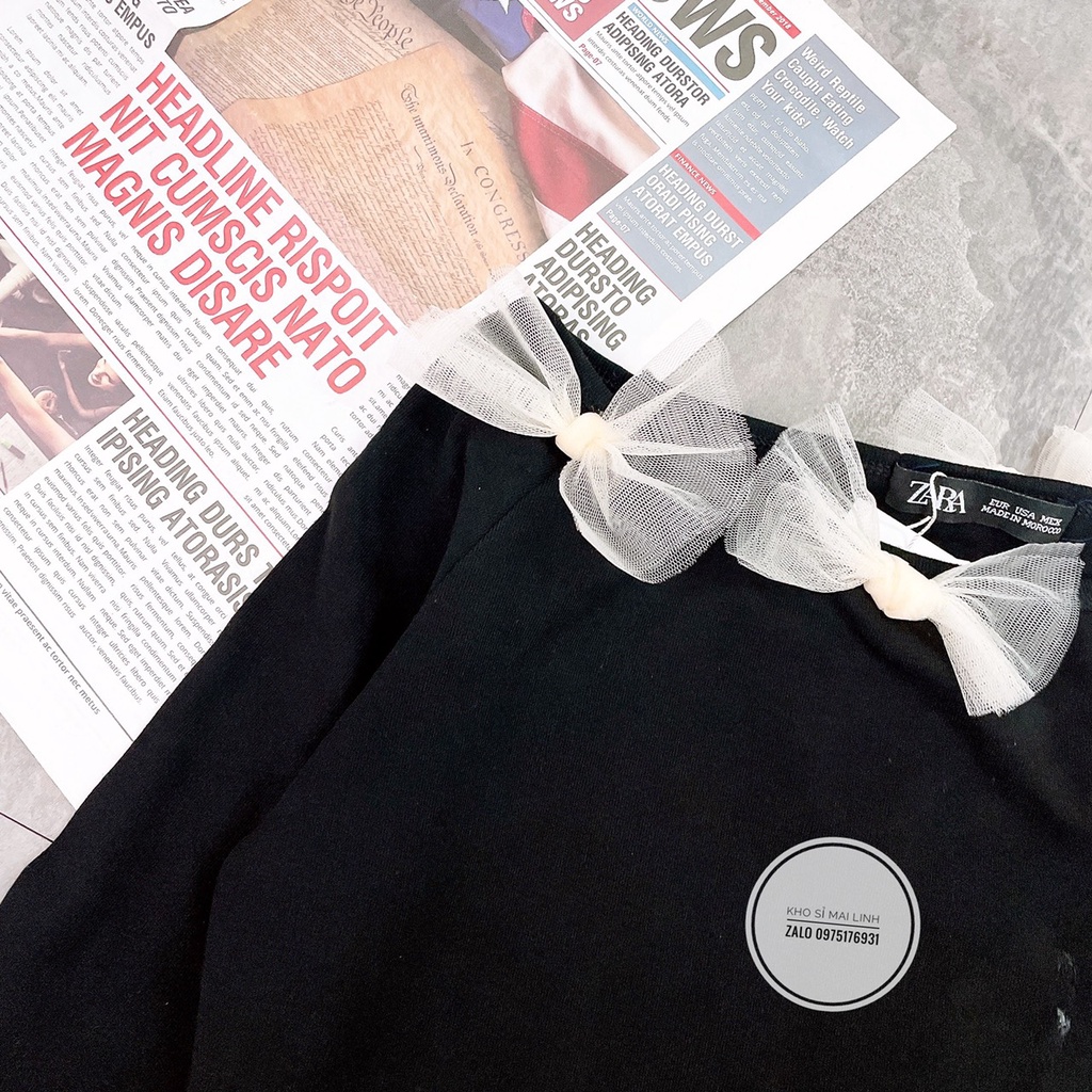 ✨ÁO TRỄ VAI✨Áo trễ vai đen viền nơ