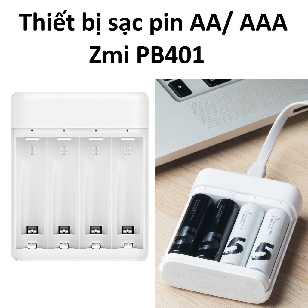 Thiết bị sạc pin AA/ AAA Zmi PB401