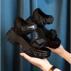 Giày Sandal Đế Dày Tăng Chiều Cao 3cm - 5cm Chống Trượt Trọng Lượng Nhẹ Phong Cách Hàn Quốc Cho Nữ 18-40 Tuổi