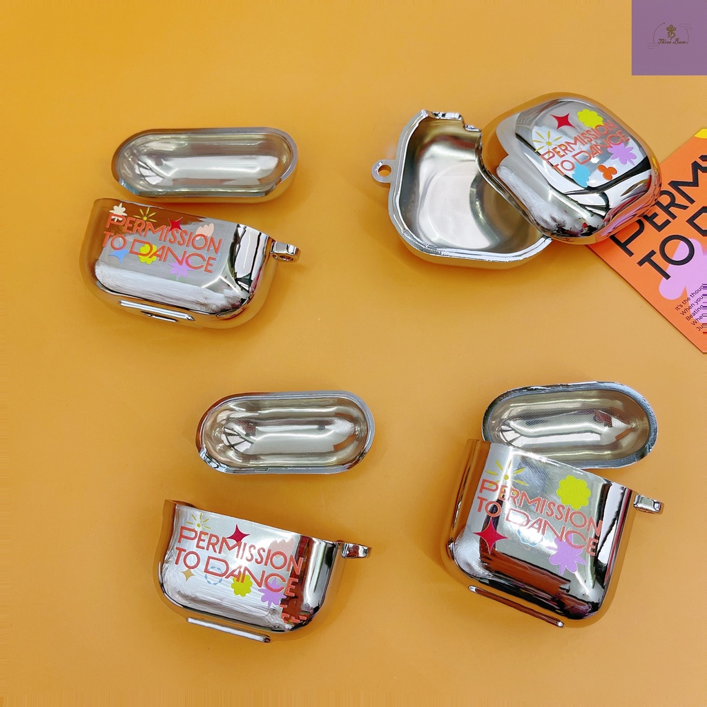 Ốp Hộp Đựng Tai Nghe Nhét Tai Mạ Điện Hình BTSS-613 Bangtan Boys Cho Airpods Pro2 2022 gen 3 Samsung Buds live pro Buds 2 2pro 2022