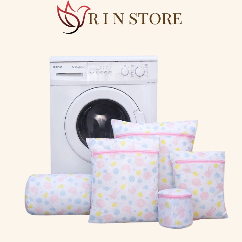 Túi Giặt Đồ Máy Túi Lưới Giặt Quần Áo Áo Ngực Quần Lót Có Khóa Kéo Chắc Chắn Hàng Cao Cấp RIN