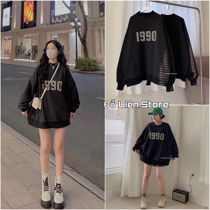 [VIEO_Ảnh thật] Áo Nỉ Sweater số 1990 from thụng,tay bồng,Chất nỉ ngoại dày dặn(ảnh thật) | BigBuy360 - bigbuy360.vn