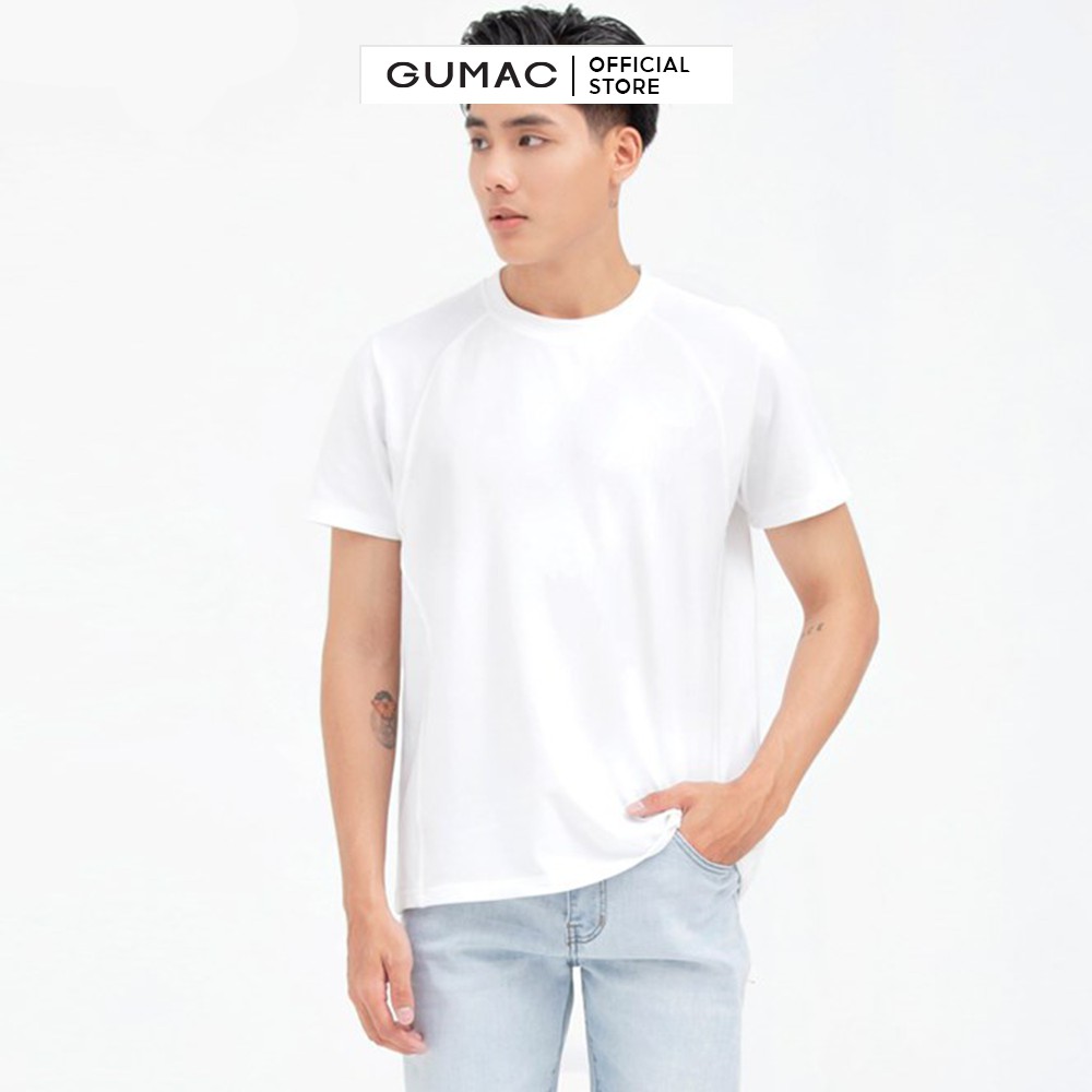 Áo thun nam trơn cổ tròn GUMAC ATNB619 | BigBuy360 - bigbuy360.vn
