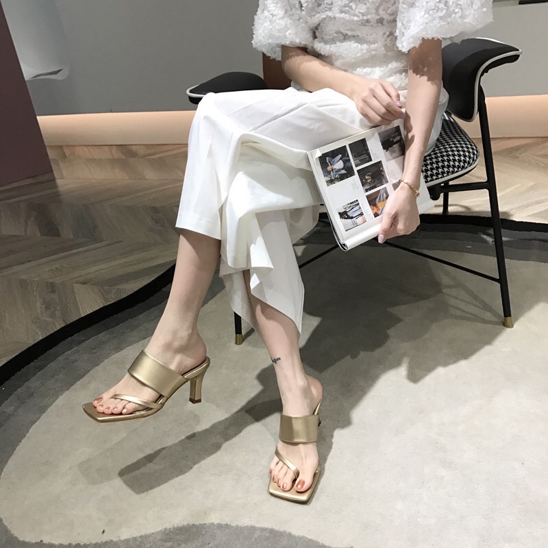 ✨💕Dép cao gót xỏ ngón kết hợp quai ngang bản to