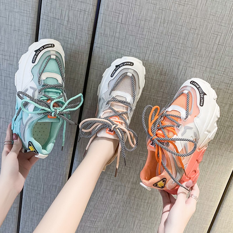 Giày Thể Thao Nữ Sneakers Nữ Lưới Đế 3 Màu GNU10 | BigBuy360 - bigbuy360.vn