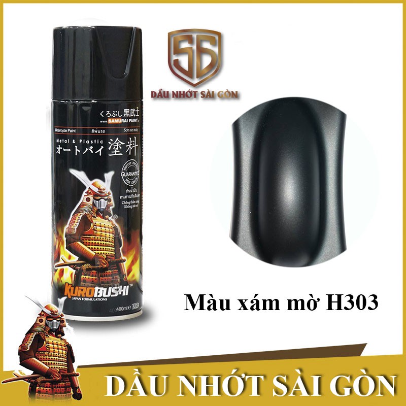 H303 _ Sơn xit Samurai H303 màu xám mờ Honda _ Matt Axis Grey _ Tốt, giá rẻ thumbnail