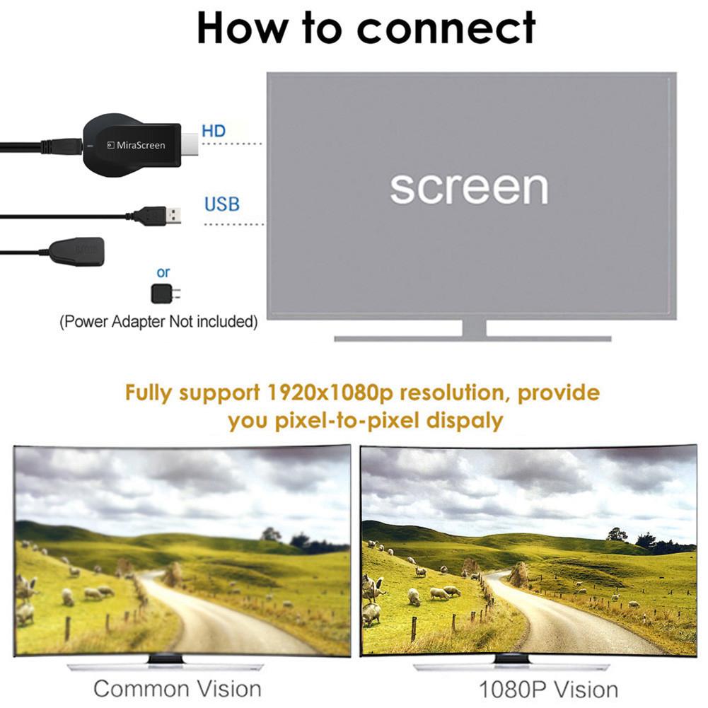 MiraScreen OTA TV Stick Smart TV HD Dongle Bộ thu không dây DLNA Airplay Miracast oneanycasting PK Chromecast 2