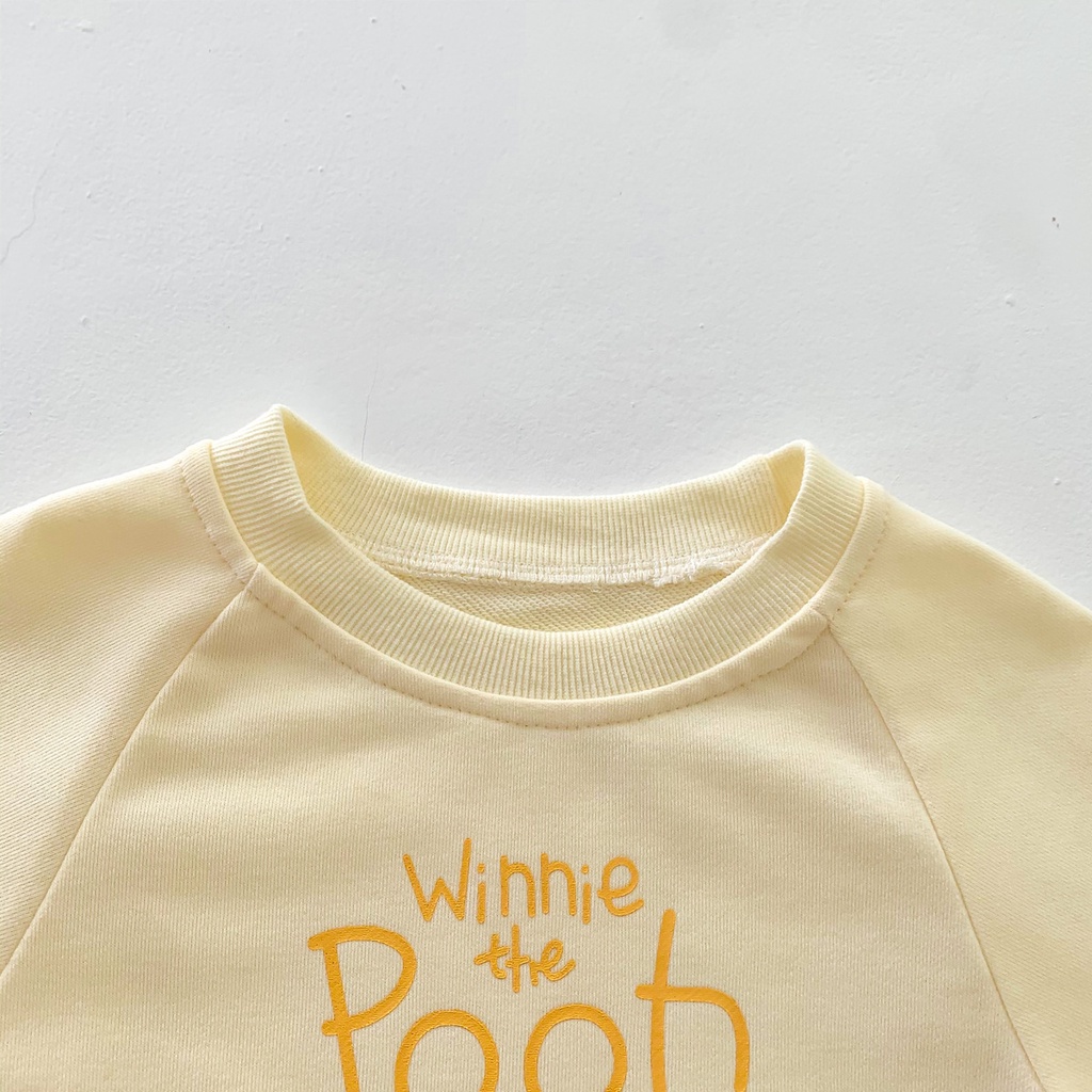 Áo liền quần dài tay + mũ in hoạt hình dễ thương dành cho bé sơ sinh