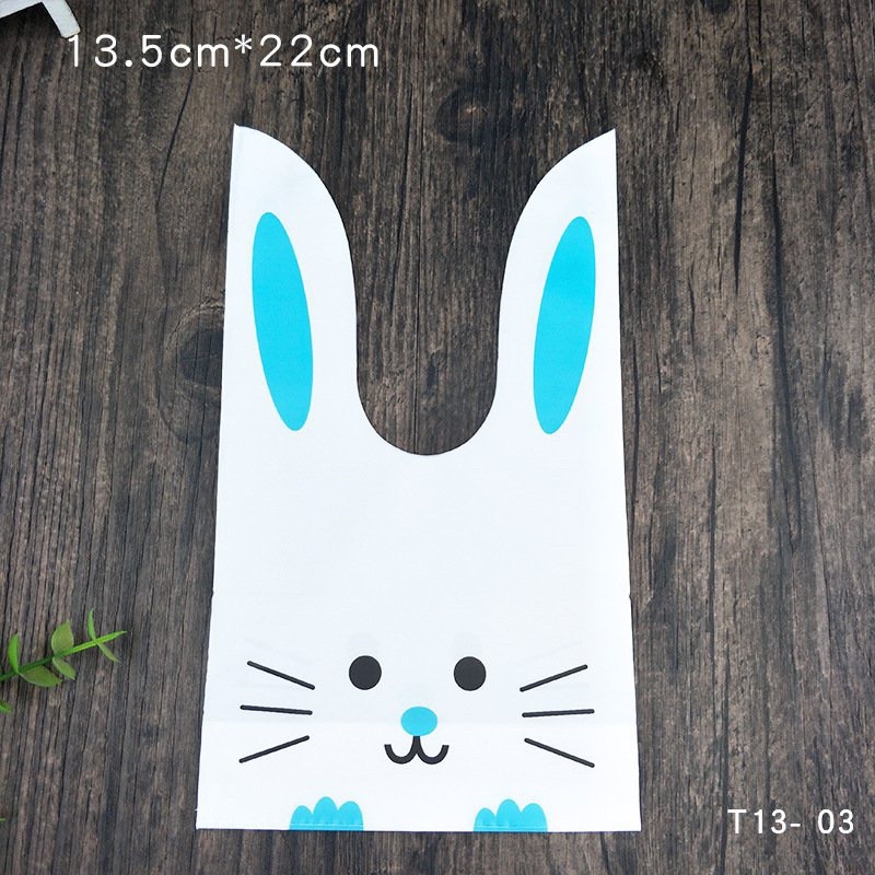 Túi bánh kẹo tai thỏ 13,5 x 22cm - set 10 cái