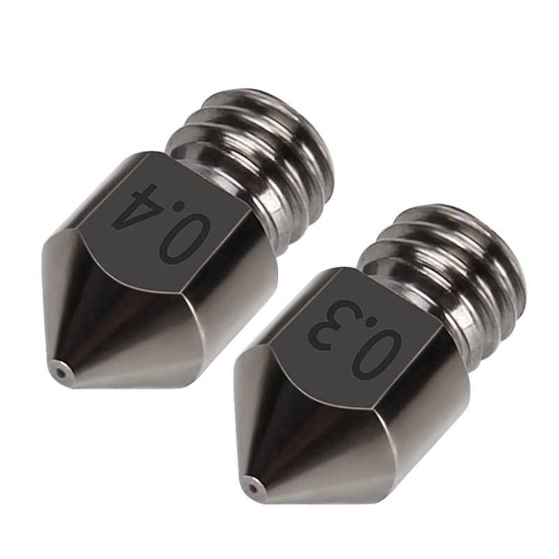 Set 2 Vòi Phun MK8 MK7 Bằng Thép Cứng Chuyên Dụng Cho Máy In 3D Ender 3 Pro 1.75mm M6