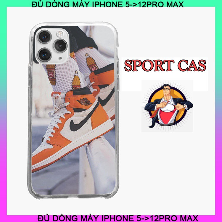 Ốp lưng chống bám vân giầy nike ốp ip hàng hiệu Iphone 7/8/8Plus/X/Xs/Xs Max/11/11 Promax/12/12 Promax NIKPOD00035
