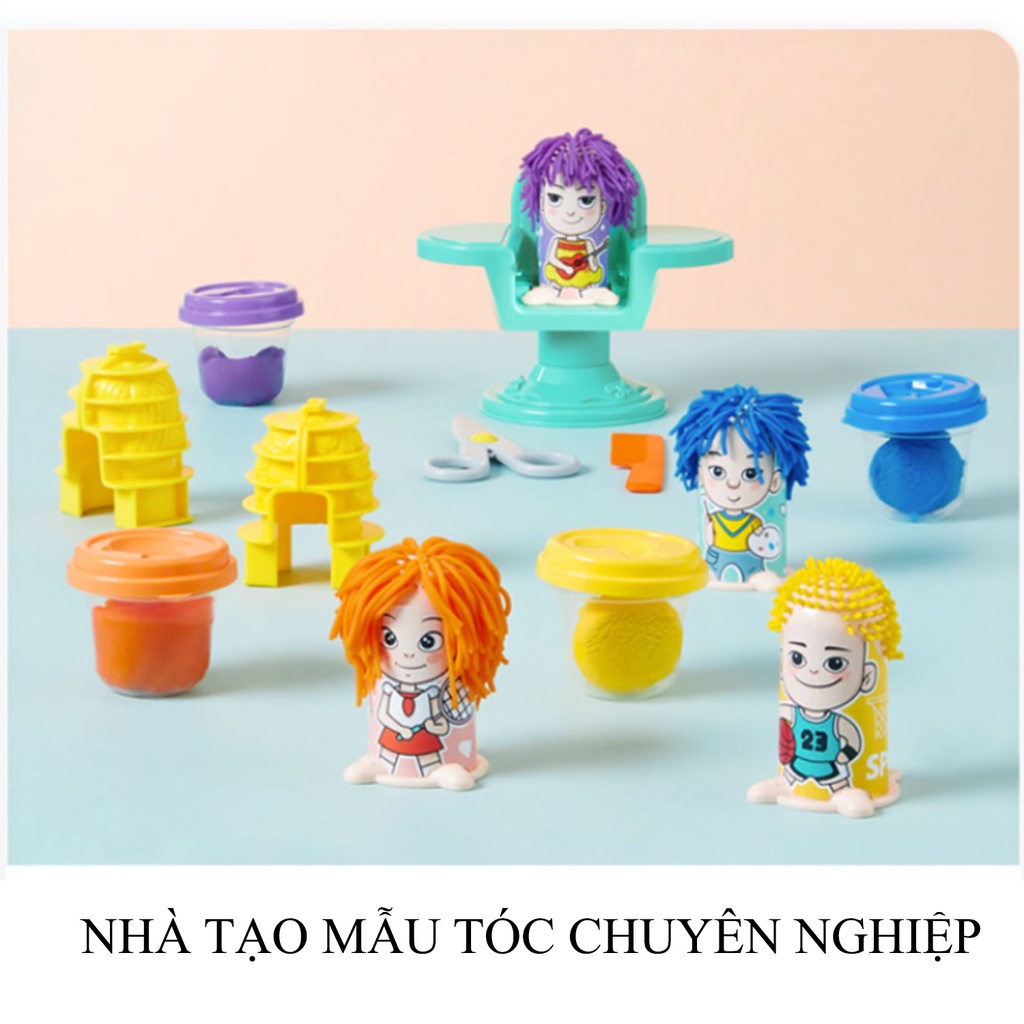 Đồ Chơi máy quay đất nặn làm mỳ, kem, bánh từ đất nặn plasticine không màu không độc hại Kub