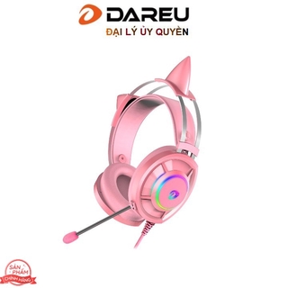 Tai nghe Gaming Dareu EH469 Queen 7.1 RGB Led - Hồng Pink Có Tai Mèo