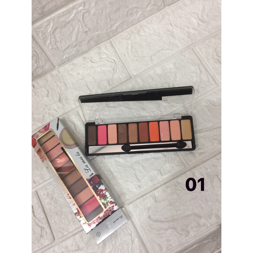 Phấn mắt La Mei La 10 ô Makeup Studio Deluxe Eyeshadows 01