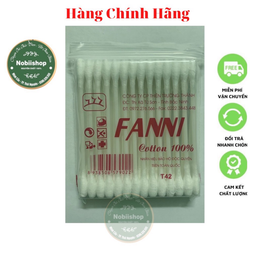 Bông tăm fanni Nobiishop -1 bịch 12 Gói- Giá tốt