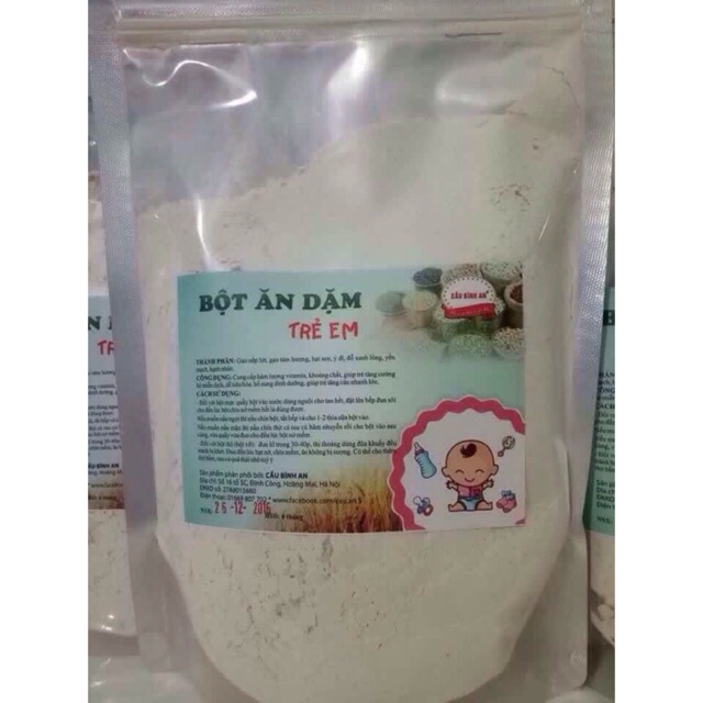 BỘT ĂN DẶM MỊN CHO BÉ CẦU BÌNH AN 500GR