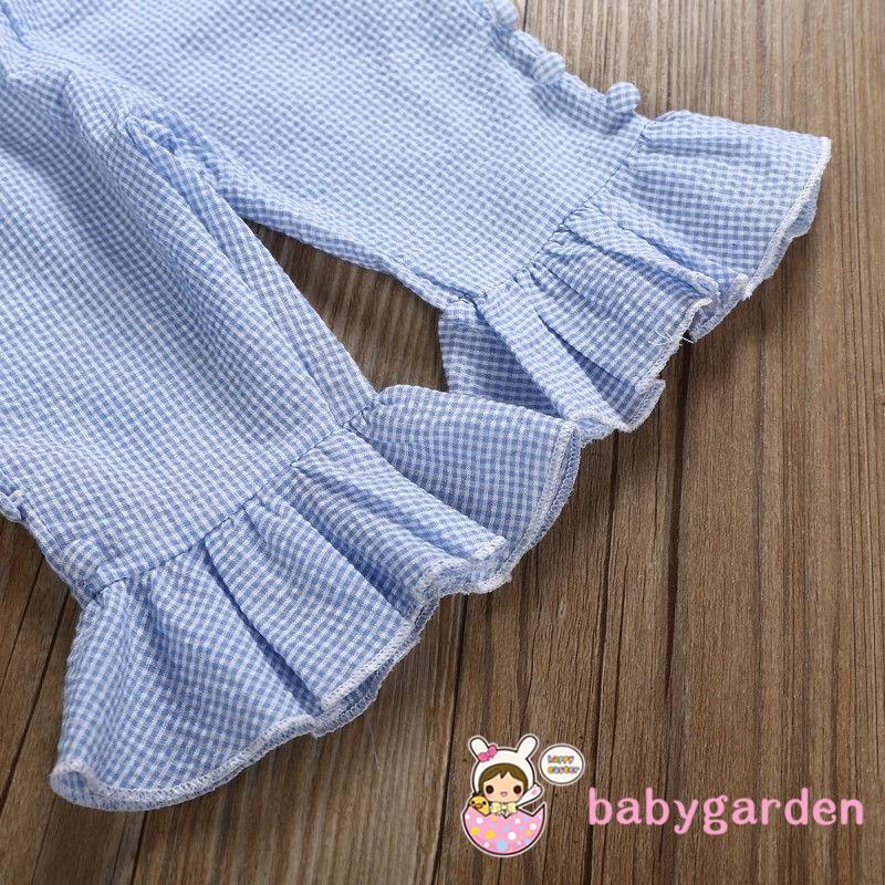 Áo lửng và quần ống loe dễ thương cho bé