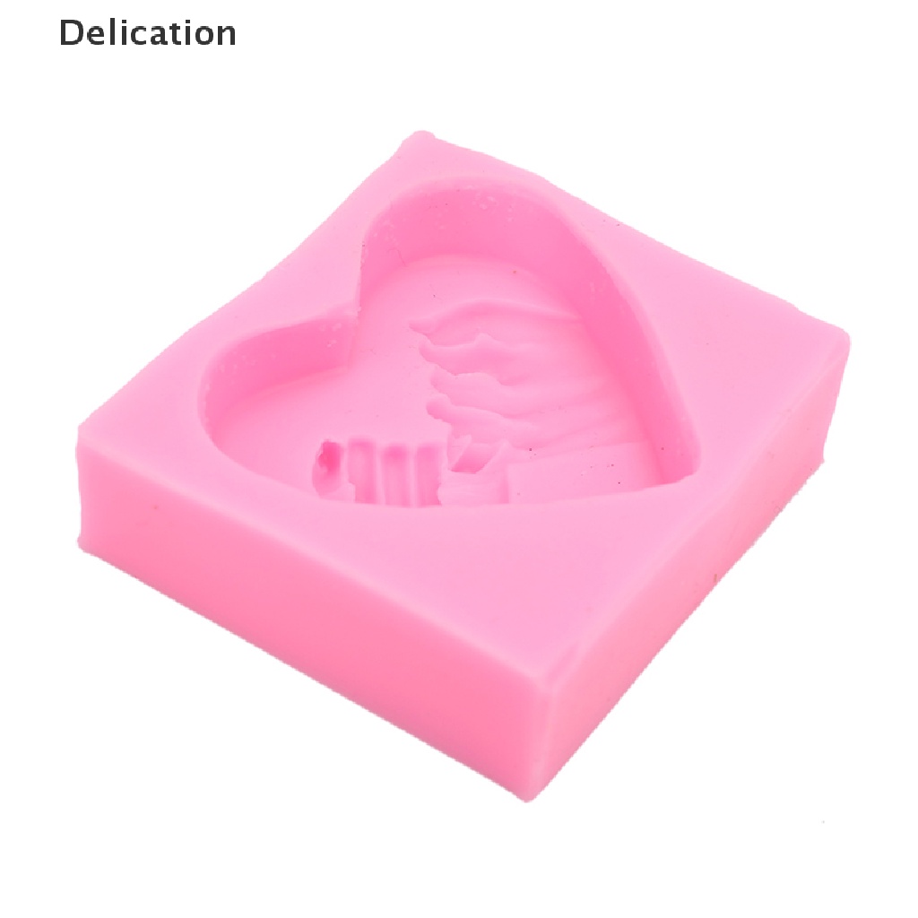 Khuôn silicone làm bánh tạo hình trái tim 3D dành cho nhà bếp