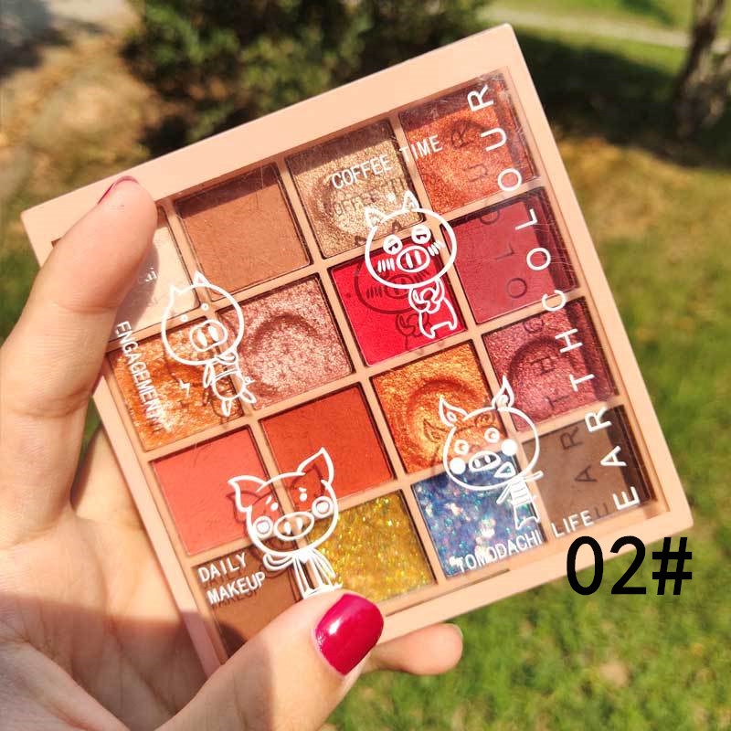 Bảng phấn mắt 16 màu trang điểm không thấm nước và lâu trôi | BigBuy360 - bigbuy360.vn