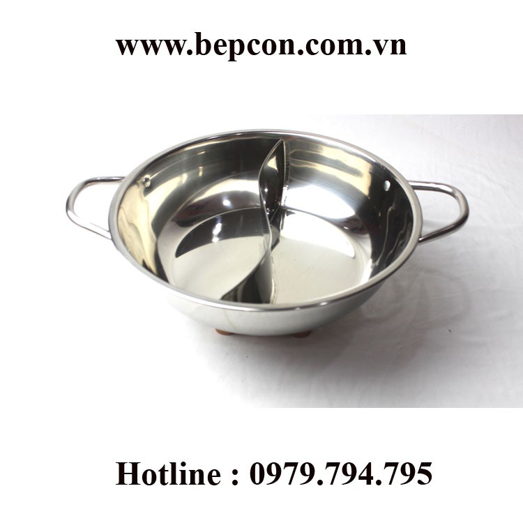 Nồi Lẩu   Hugia  Nồi Lẩu Hotpot 2 Ngăn Size 28cm