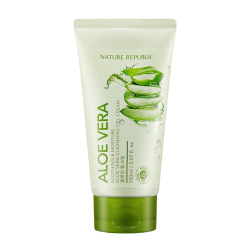🌺🌺🌺 KEM TẨY TRANG NATURE REPUBLIC SOOTHING & MOISTURE ALOE VERA CLEANSING GEL CREAM
