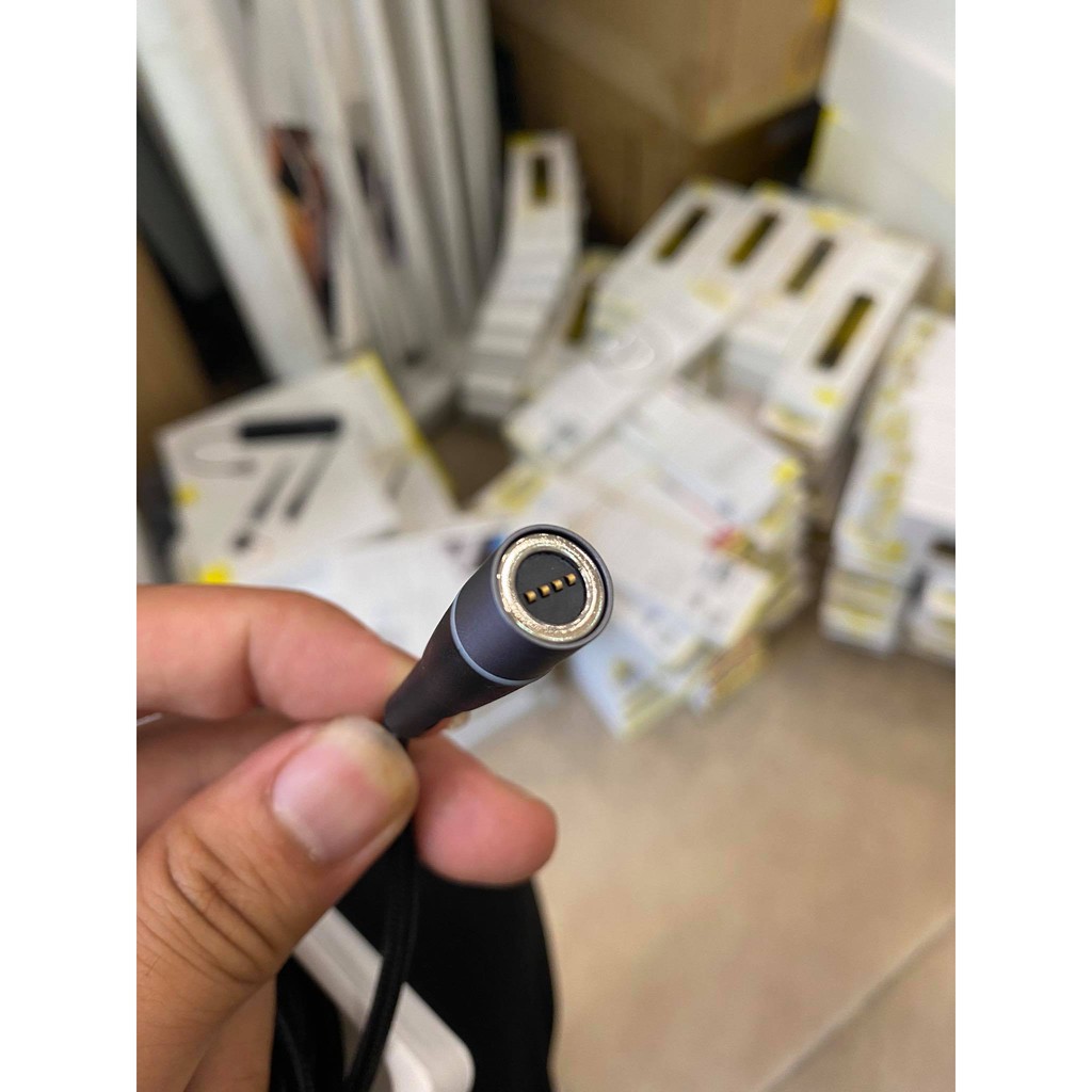 Ảnh Thật Cáp Sạc Nam Châm Cho Laptop - Baseus Zinc Magnetic Series Lenovo Laptop Type-C to DC Round Port 100w