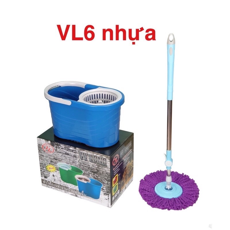 Bộ lau nhà  360 độ rổ nhựa mâm nhựa