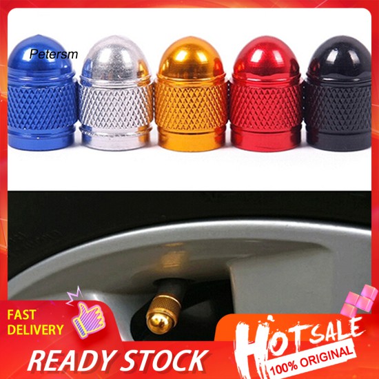 Set 4 nắp van lốp xe hơi xe tải bằng hợp kim nhôm chống bụi bẩn tiện lợi